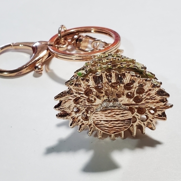 Christmas Tree keychain keyring Rose gold tone charm pendant - Picture 7 of 9